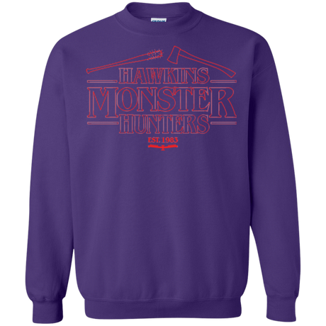 Sweatshirts Purple / Small Hawkins Monster Hunters Crewneck Sweatshirt