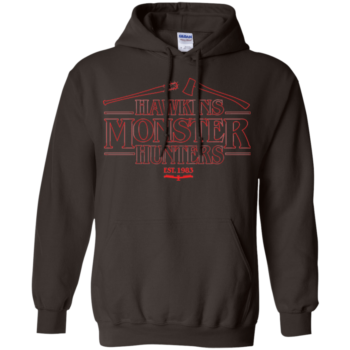 Sweatshirts Dark Chocolate / Small Hawkins Monster Hunters Pullover Hoodie