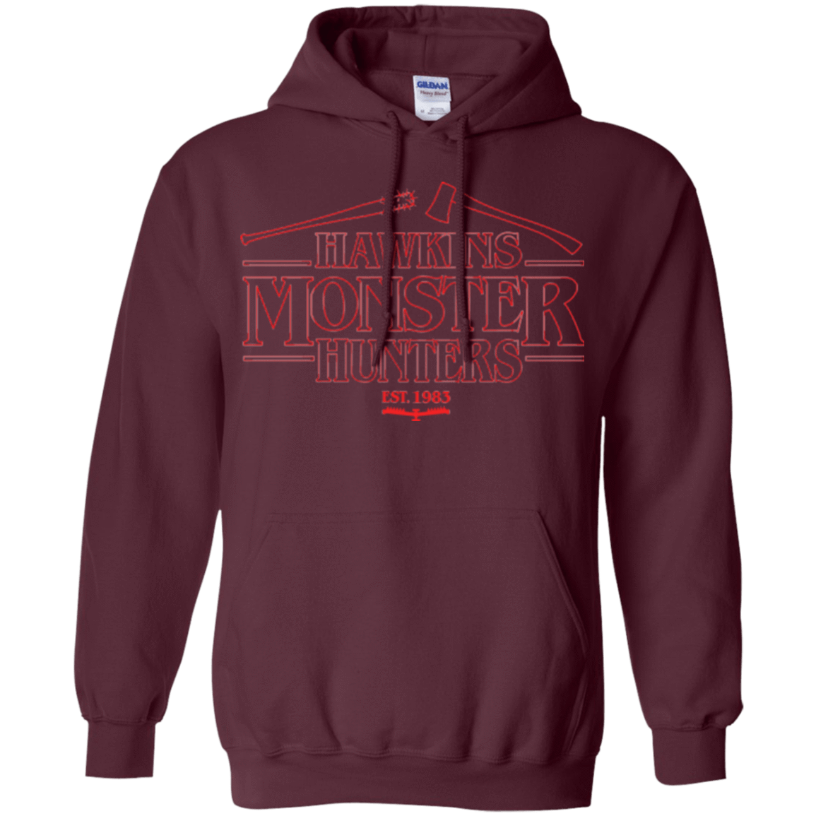 Sweatshirts Maroon / Small Hawkins Monster Hunters Pullover Hoodie