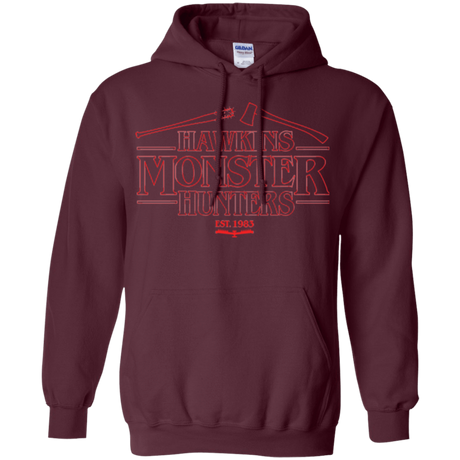 Sweatshirts Maroon / Small Hawkins Monster Hunters Pullover Hoodie