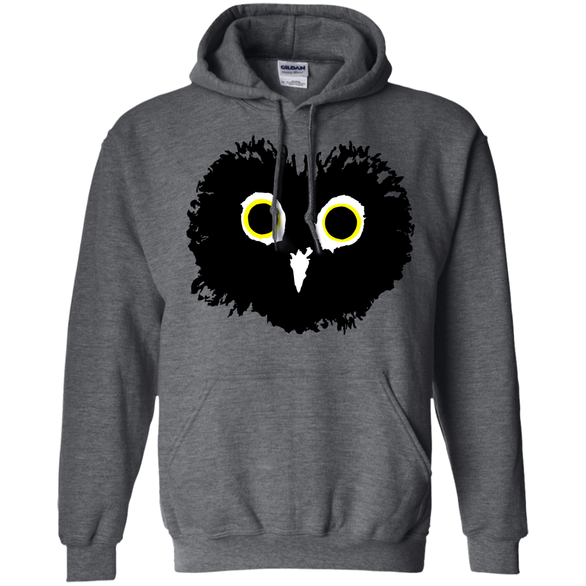 Sweatshirts Dark Heather / S Heart Owls Pullover Hoodie