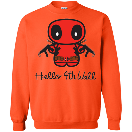 Sweatshirts Orange / Small Hello 4th Wall Crewneck Sweatshirt