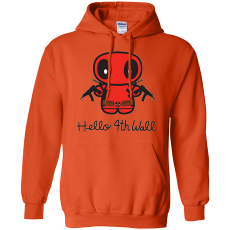 Sweatshirts Orange / Small Hello 4th Wall Pullover Hoodie