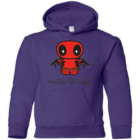 Sweatshirts Purple / YS Hello 4th Wall Youth Hoodie