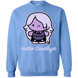 Sweatshirts Carolina Blue / S Hello Amethyst Crewneck Sweatshirt