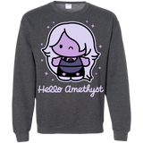 Sweatshirts Dark Heather / S Hello Amethyst Crewneck Sweatshirt