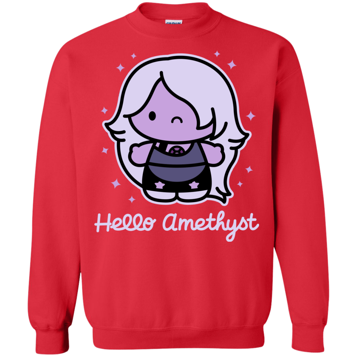Sweatshirts Red / S Hello Amethyst Crewneck Sweatshirt