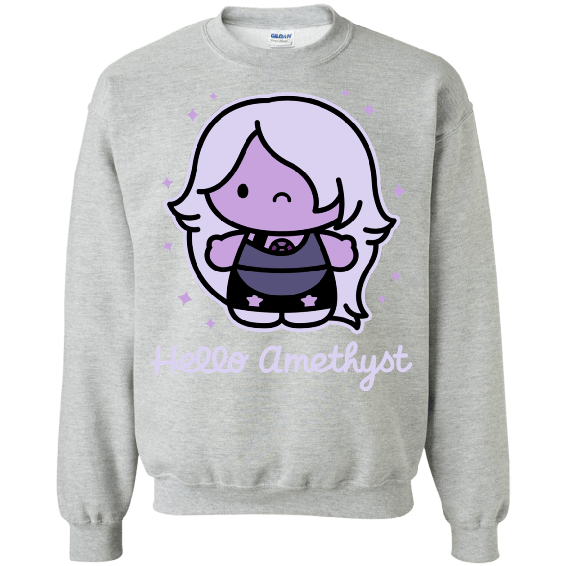 Sweatshirts Sport Grey / S Hello Amethyst Crewneck Sweatshirt