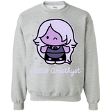 Sweatshirts Sport Grey / S Hello Amethyst Crewneck Sweatshirt