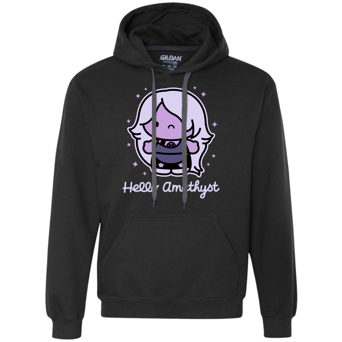 Sweatshirts Black / S Hello Amethyst Premium Fleece Hoodie