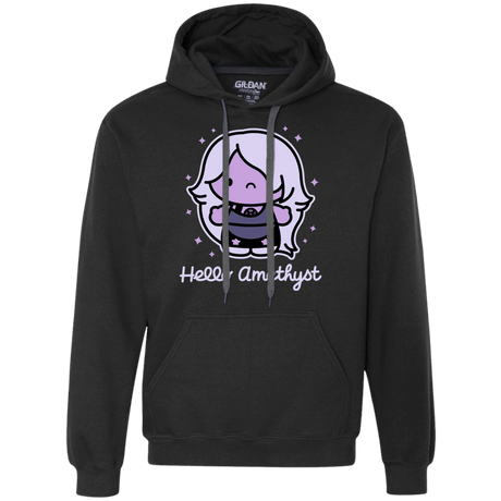 Sweatshirts Black / S Hello Amethyst Premium Fleece Hoodie