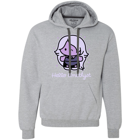 Sweatshirts Sport Grey / S Hello Amethyst Premium Fleece Hoodie