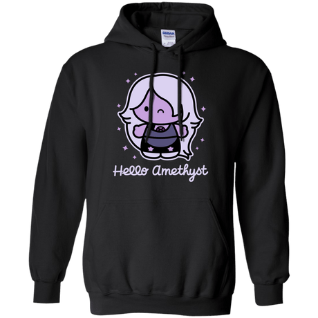 Sweatshirts Black / S Hello Amethyst Pullover Hoodie