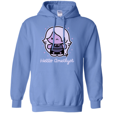 Sweatshirts Carolina Blue / S Hello Amethyst Pullover Hoodie