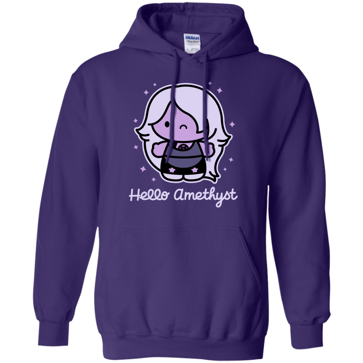 Sweatshirts Purple / S Hello Amethyst Pullover Hoodie
