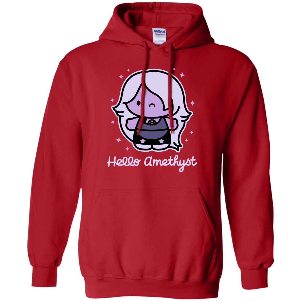 Sweatshirts Red / S Hello Amethyst Pullover Hoodie