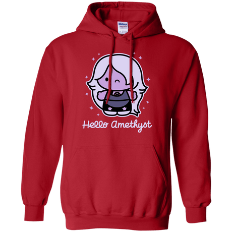 Sweatshirts Red / S Hello Amethyst Pullover Hoodie
