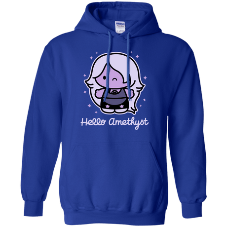 Sweatshirts Royal / S Hello Amethyst Pullover Hoodie