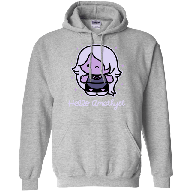 Sweatshirts Sport Grey / S Hello Amethyst Pullover Hoodie
