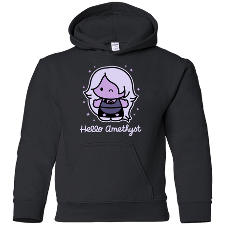 Sweatshirts Black / YS Hello Amethyst Youth Hoodie