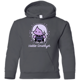 Sweatshirts Charcoal / YS Hello Amethyst Youth Hoodie