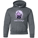 Sweatshirts Dark Heather / YS Hello Amethyst Youth Hoodie