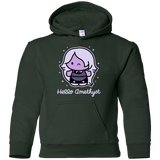 Sweatshirts Forest Green / YS Hello Amethyst Youth Hoodie