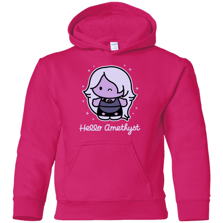 Sweatshirts Heliconia / YS Hello Amethyst Youth Hoodie