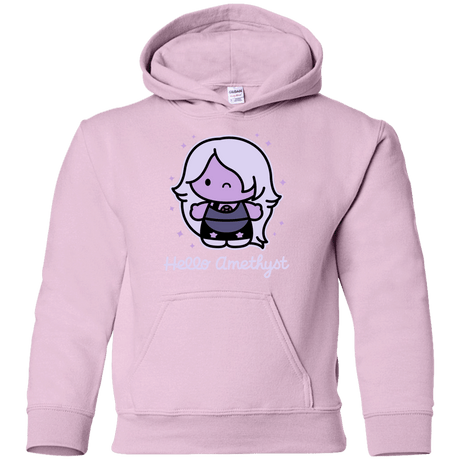 Sweatshirts Light Pink / YS Hello Amethyst Youth Hoodie