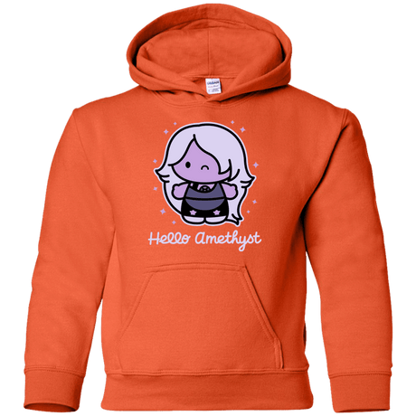 Sweatshirts Orange / YS Hello Amethyst Youth Hoodie