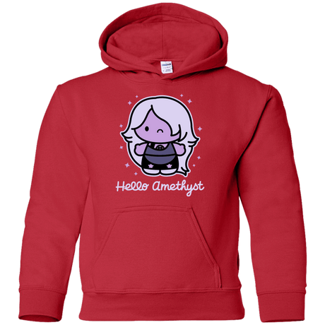 Sweatshirts Red / YS Hello Amethyst Youth Hoodie