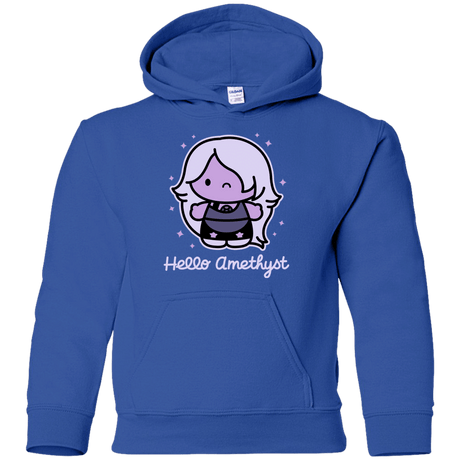 Sweatshirts Royal / YS Hello Amethyst Youth Hoodie