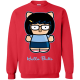 Sweatshirts Red / Small Hello Butts Crewneck Sweatshirt