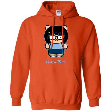 Sweatshirts Orange / Small Hello Butts Pullover Hoodie