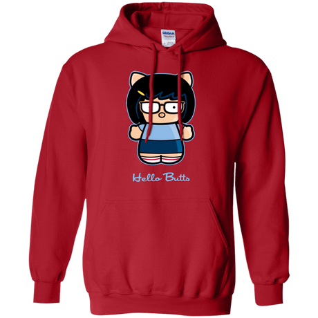 Sweatshirts Red / Small Hello Butts Pullover Hoodie