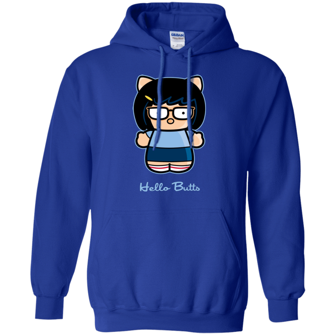 Sweatshirts Royal / Small Hello Butts Pullover Hoodie