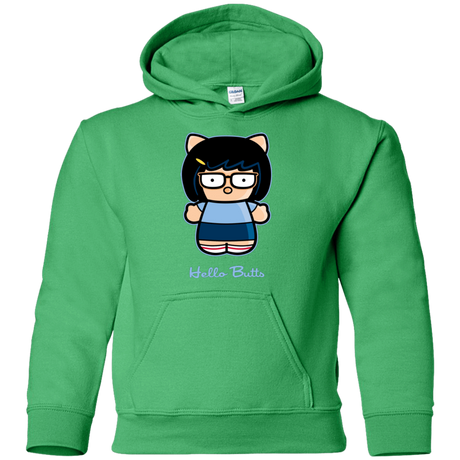 Sweatshirts Irish Green / YS Hello Butts Youth Hoodie