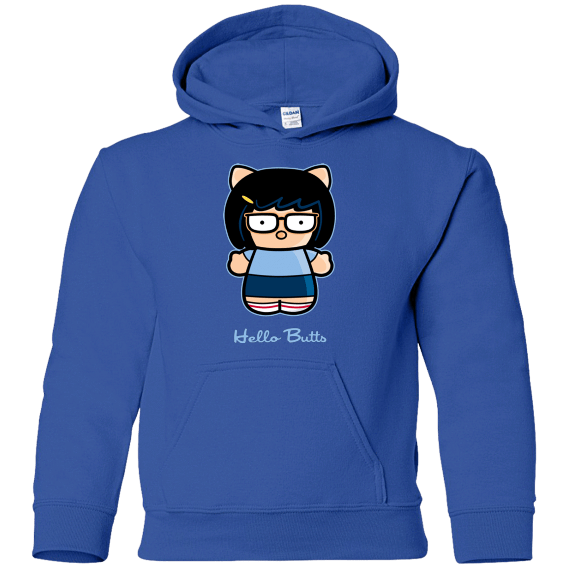Sweatshirts Royal / YS Hello Butts Youth Hoodie