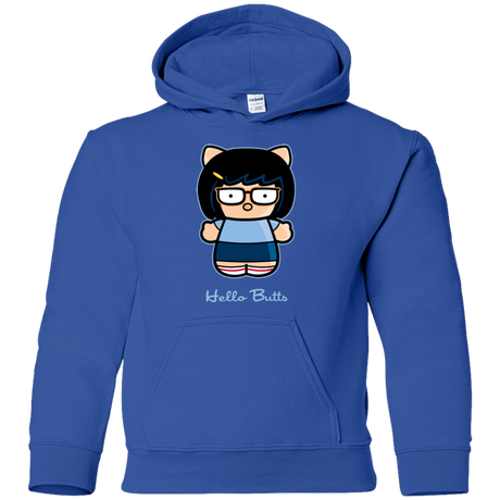 Sweatshirts Royal / YS Hello Butts Youth Hoodie