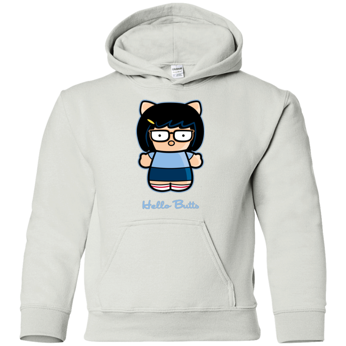 Sweatshirts White / YS Hello Butts Youth Hoodie