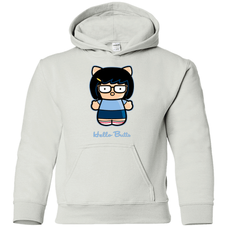 Sweatshirts White / YS Hello Butts Youth Hoodie