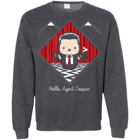 Sweatshirts Dark Heather / Small Hello Cooper Crewneck Sweatshirt