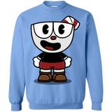 Sweatshirts Carolina Blue / S Hello Cuphead Crewneck Sweatshirt