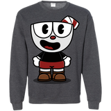 Sweatshirts Dark Heather / S Hello Cuphead Crewneck Sweatshirt