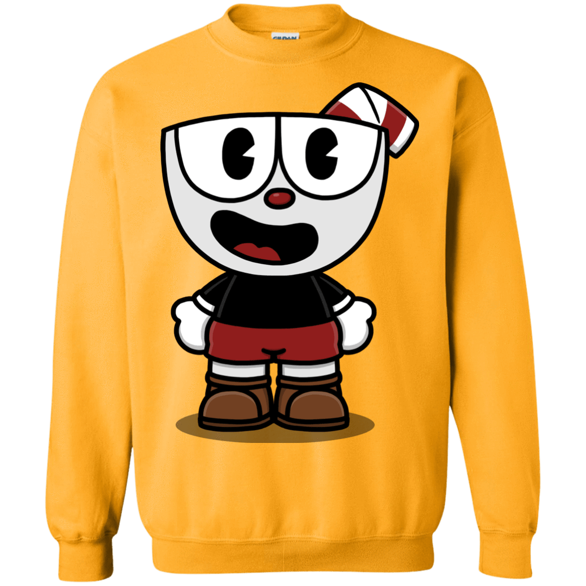 Sweatshirts Gold / S Hello Cuphead Crewneck Sweatshirt