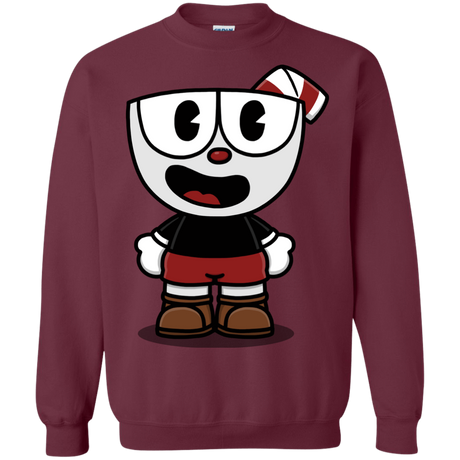 Sweatshirts Maroon / S Hello Cuphead Crewneck Sweatshirt