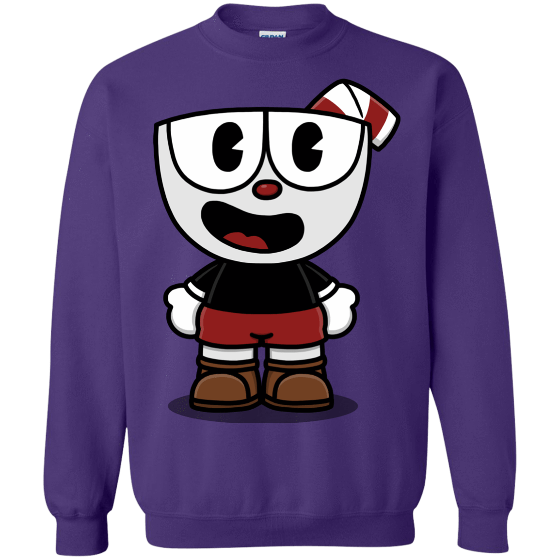 Sweatshirts Purple / S Hello Cuphead Crewneck Sweatshirt