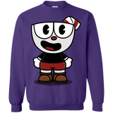 Sweatshirts Purple / S Hello Cuphead Crewneck Sweatshirt