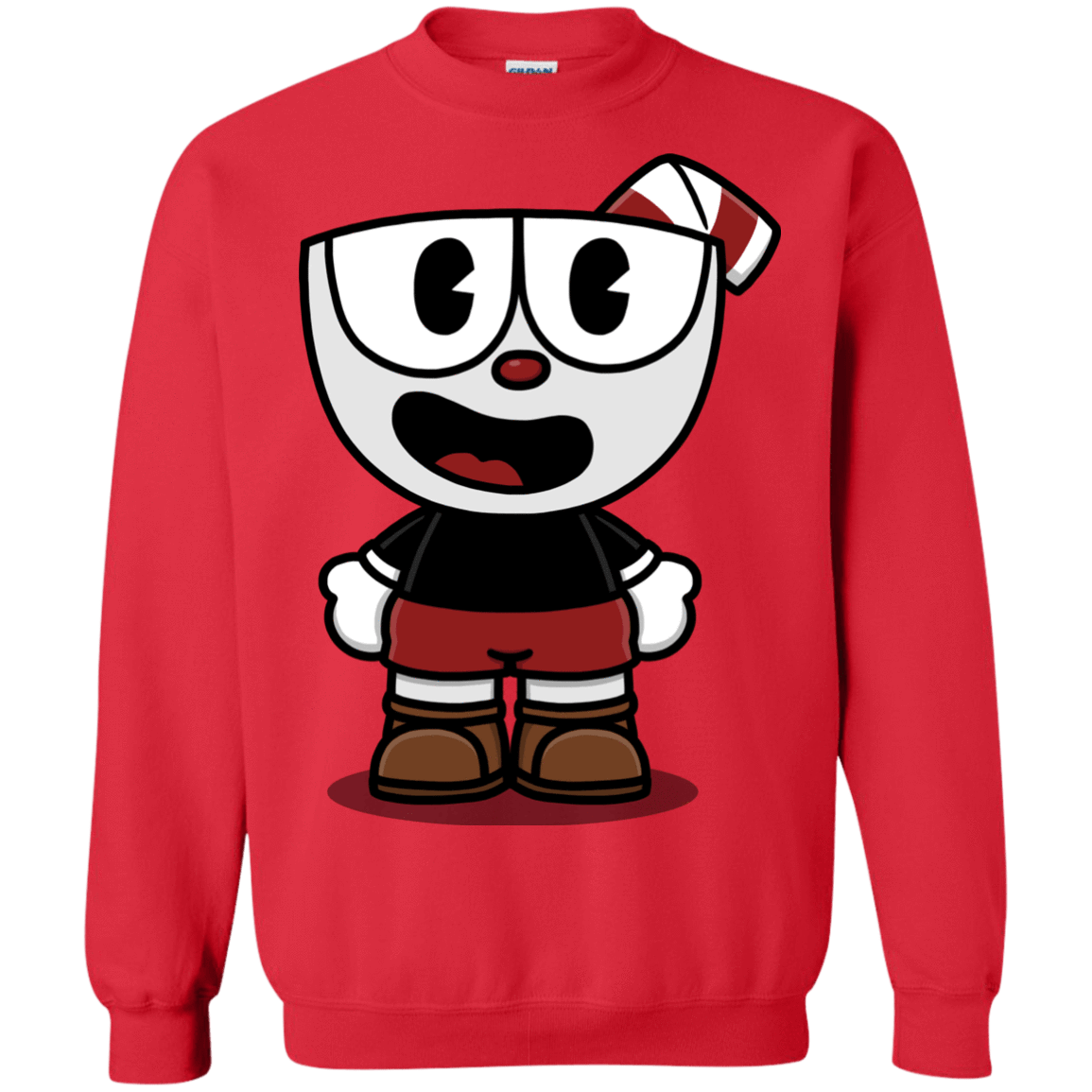 Sweatshirts Red / S Hello Cuphead Crewneck Sweatshirt