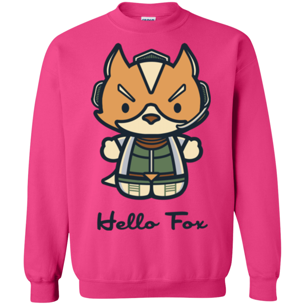 Sweatshirts Heliconia / Small Hello Fox Crewneck Sweatshirt